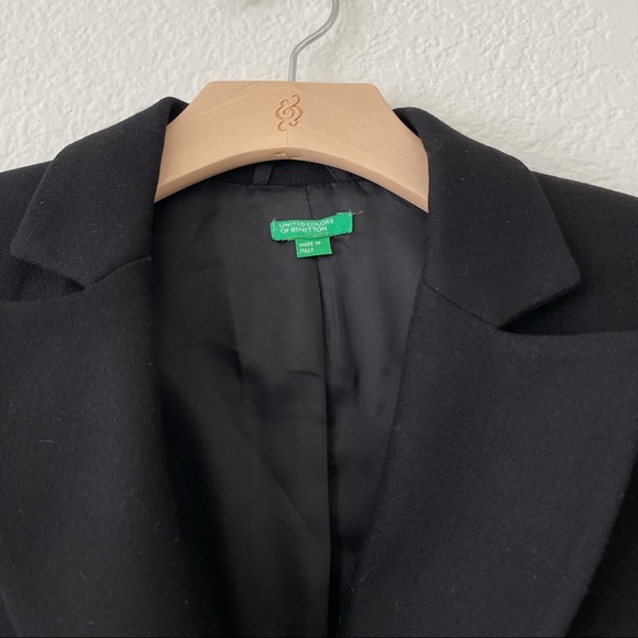 United Colors Of Benetton Waisted Black Blazer - Picture 2 of 8